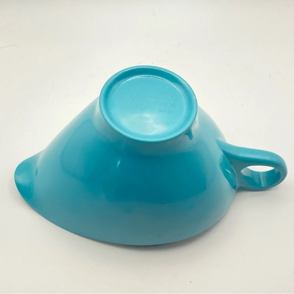 Vintage Boontonware 12 oz Creamer Aqua Blue Melamine 3521-01 Belle Line MCM EUC